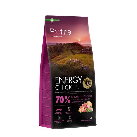 Сухий корм з куркою для енергійних собак Profine Dog Energy Chicken & Potatoes, 12 кг
