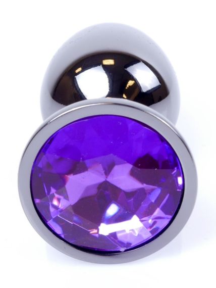 Анальная пробка Boss Series - Jewellery Dark Silver PLUG Purple S, BS6400034 sexstyle | Зображення 1