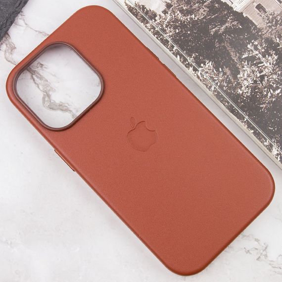 Шкіряний чохол Leather Case (AAA) with MagSafe and Animation для Apple iPhone 14 Pro (6.1") | Зображення 3