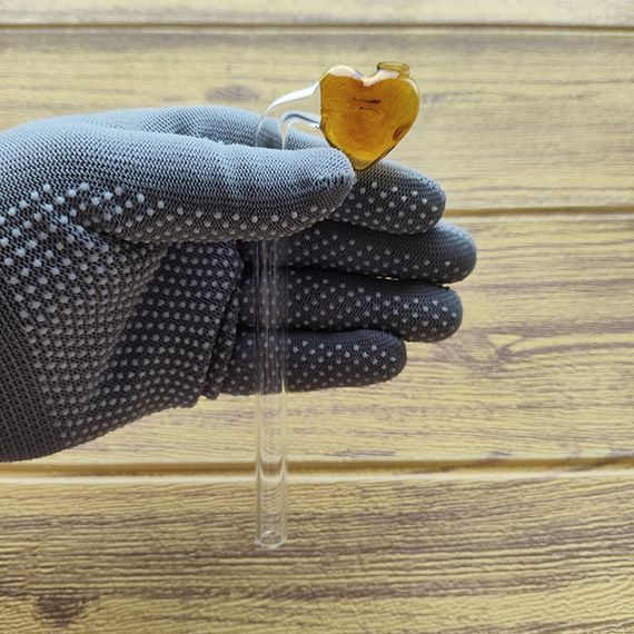 Стеклянная трубка Heart Turn Oil Yellow | Зображення 2