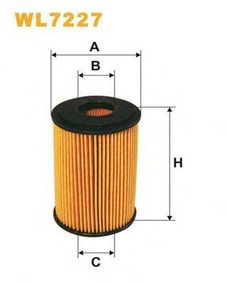 Фільтр масляний двигуна MB WL7227OE6404 (вир-во WIX-FILTERS) WIX FILTERS WL7227 на MERCEDES-BENZ A-CLASS (W168)
