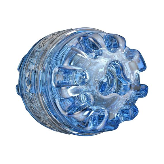 Мастурбатор Fleshlight Quickshot Turbo Blue Ice, компактний, наскрізний, підійде для пар та мінету Sex Aura | Зображення 1