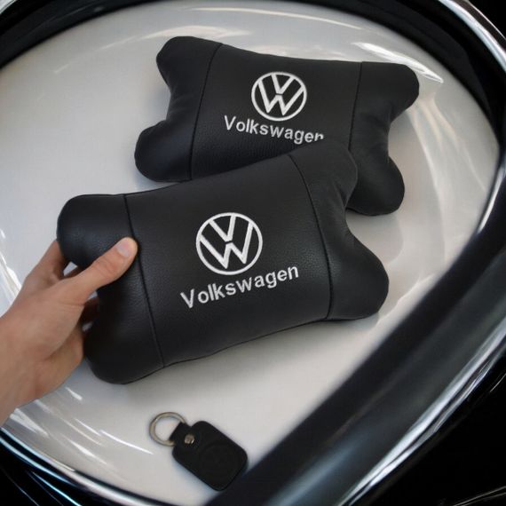 Подушки на подголовник в машину Volkswagen, Автоподушка для шеи на подголовники, LY-597 Подарок автолюбителю | Зображення 1