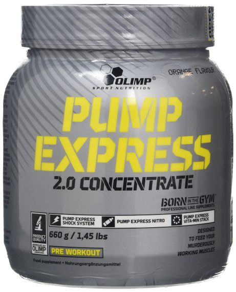 Передтренувальний комплекс Olimp Pump Express 2.0 concentrate (апельсин) 660 g
