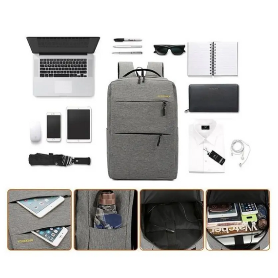 Рюкзак міський 3в1 із сумкою та гаманцем, дорожній комплект з USB 21 л 43х32х17см | Зображення 9