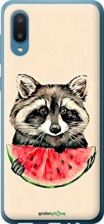 Чохол на Samsung Galaxy A02 A022G Єнотик з кавуном "4605t-2260-2448"