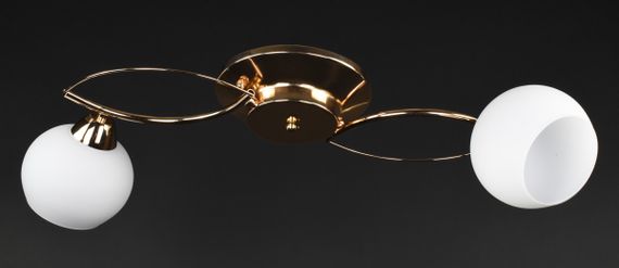 Люстра стельова на 2 лампочки 27304 Золото 18х22х65 см. | Зображення 2