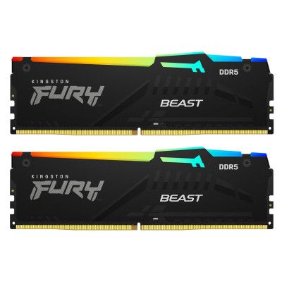 Модуль памяти для компьютера DDR5 32GB (2x16GB) 6000 MHz Beast RGB Kingston Fury (ex.HyperX)