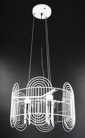 Люстра підвісна LOFT на 3 лампочки 26692 Білий 35-120х40х40 см.