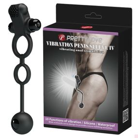 Эрекционное кольцо - Pretty Love Vibration Penis Sleeve IV Black Sex Aura