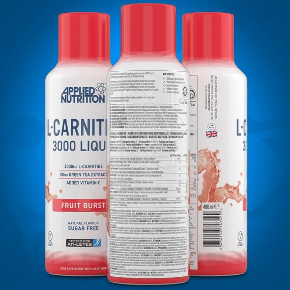 L-карнитин Applied Nutrition L-Carnitine Liquid 3000 480 ml (Fruit Burst) | Зображення 2