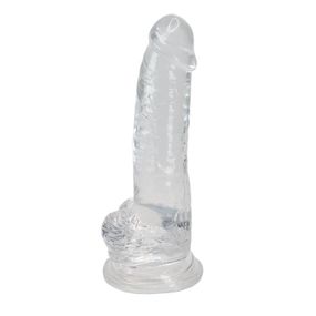 Прозрачный фаллоимитатор Alive Jelly Dildo Torrent, ТПЭ, присоска, диаметр 4.5см, длина 20,6см, Прозрачный