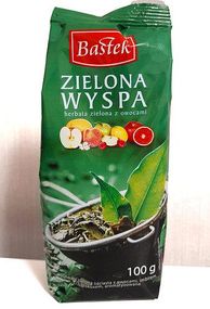 Чай зелений листовий з добавками шматочками фруктів Bastek, 100 г, Польща