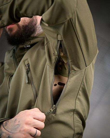 Тактична куртка софтшел LINKOLN олива ПП7948 | Зображення 9