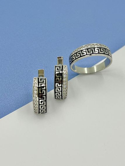 Серебряный комплект с эмалью Artsriblo арт.А48