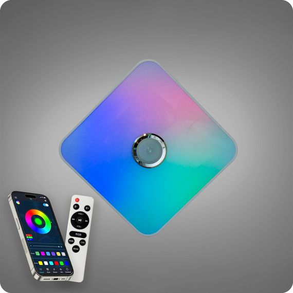 Люстра світлодіодна 517 Dlight RGB з пультом і  колонкою 80Вт Білий (02164) | Зображення 7