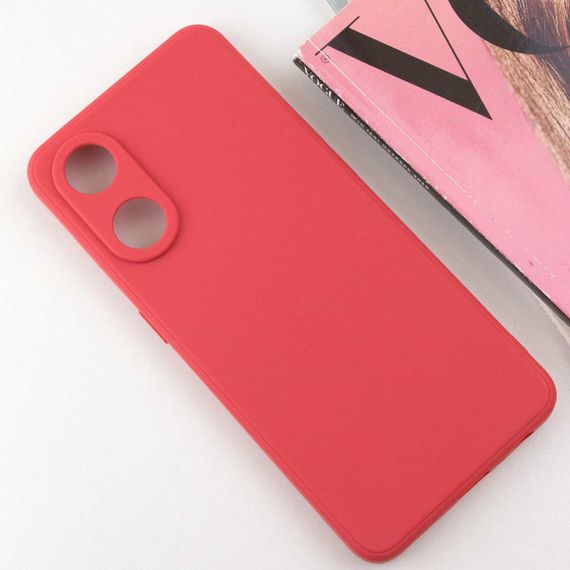 Силиконовый чехол Candy Full Camera для Oppo Reno 8 T 4G Красный / Camellia | Зображення 1