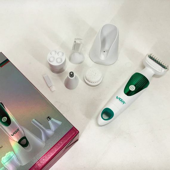 Набір VGR V-720 5 в 1 для догляду, триммер для носа, брів, тіла, пристрій для чищення обличчя, масажер