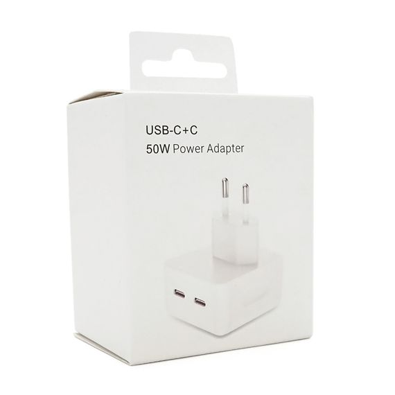 СЗУ NX 110-240V Original, 2xType C, 50W, White, Box | Зображення 1