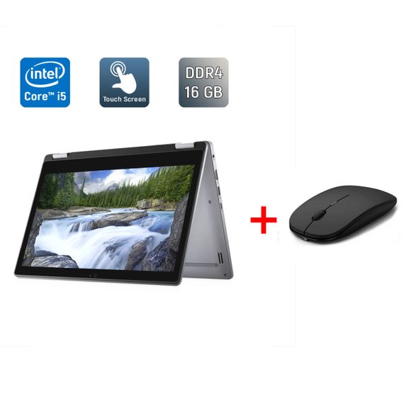 Ультрабук-трансформер Б-клас Dell Latitude 3310 / 13.3" (1920x1080) IPS Touch / Intel Core i5-8265U (4 (8) ядра по 1.6 - 3.9 GHz) / 16 GB DDR4 / 256 GB SSD / Intel UHD Graphics / WebCam б/в + Подарунок Бездротова миша / USB