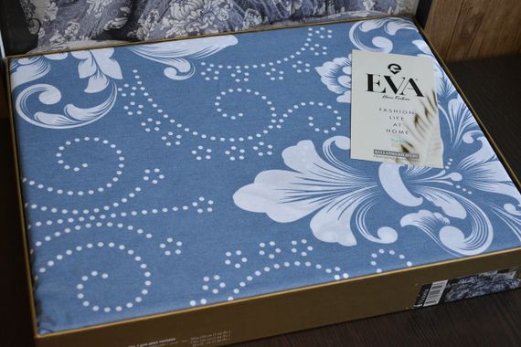 Постільна білизна EVA Ranforce 200 х 220 см. Victoria Indigo-Mavi | Зображення 2