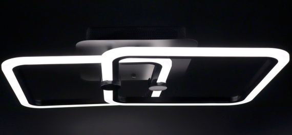 Люстра світлодіодна стельова LED світильник для квартири на стелю лед з пультом 25766 Чорний 10х41х63 см. | Зображення 4