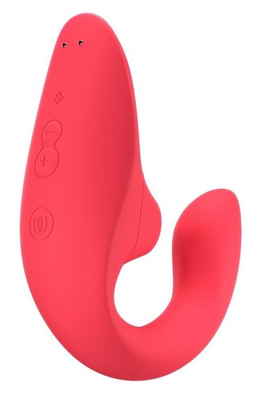 Вагінально-кліторальний стимулятор Womanizer Blend Vibrant Rose, вібрація + вакуум, 2 мотори | Зображення 2