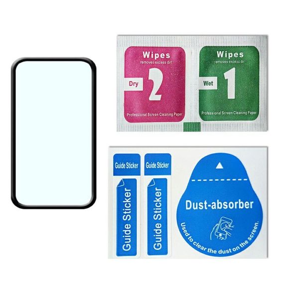 Полимерная пленка 3D (full glue) (тех.пак) для Samsung Galaxy Fit3 Черный | Зображення 1