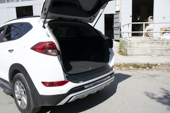 Накладка на задній бампер EuroCap 2016-2018 (ABS) для Hyundai Tucson TL рр | Зображення 3