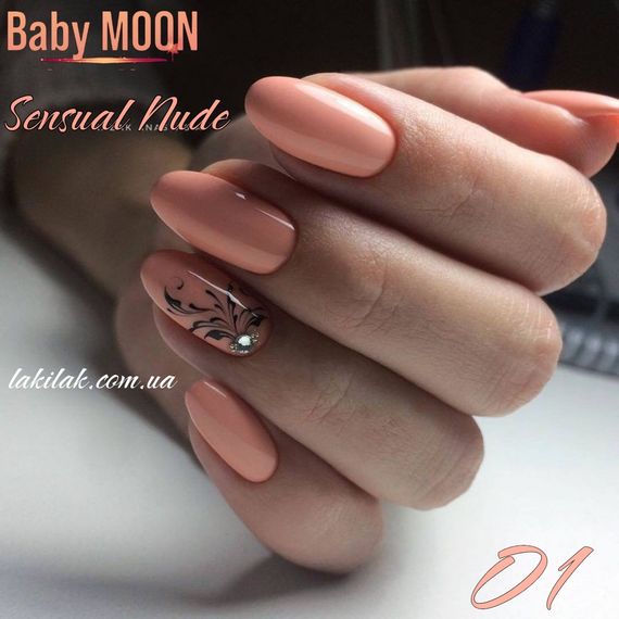 Гель-лак BABY MOON Sensual Nude №01 нежный лососевый, 6 мл