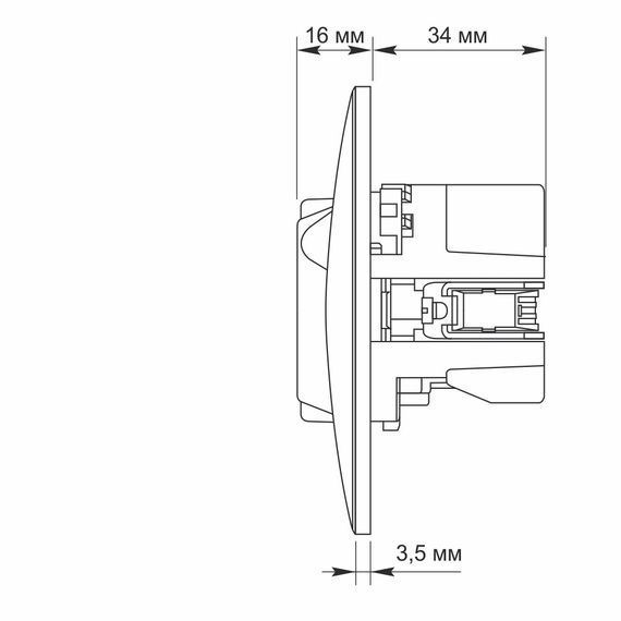 Одинарна розетка із заземленням з USB+USB-C чорний графіт VIDEX BINERA VF-BNSK1GUC-BG | Зображення 7