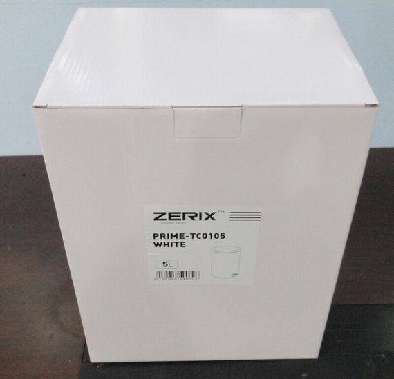 Відро для сміття з плавним закриттям овальне ZERIX PRIME-TC0105 WHITE 5 л (колір білий) (ZX5901) | Зображення 6