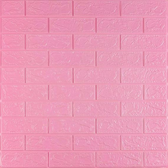 Самоклеюча 3D панель під рожеву цеглу 19600x700x3мм SW-00001471 | Зображення 1