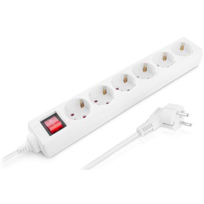 Сетевой фильтр питания REAL-EL RS-6 Protect M 3m, white (EL122300033) | Зображення 1