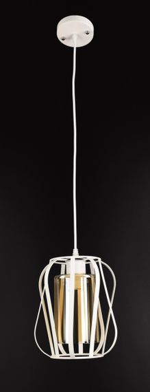 Люстра підвісна LOFT на 1 лампочку 25872 Білий 30-100х19х19 см.