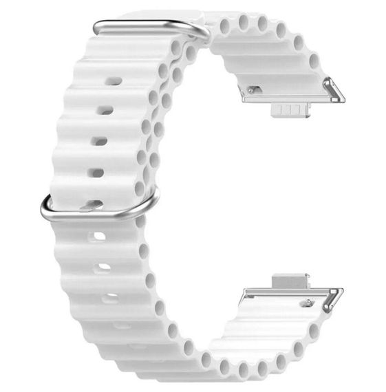 Силіконовий ремінець Primolux Ocean для смарт-годинника Huawei Watch Fit 3 / Fit 4 / 4 Pro - White | Зображення 3