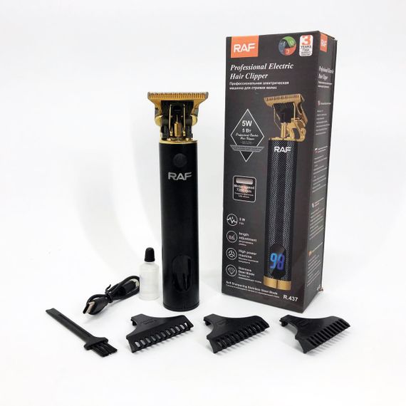 Чоловічий набір для стрижки волосся акумуляторний RAF, Машинка для стрижки волосся професійна PU-52 | Зображення 9