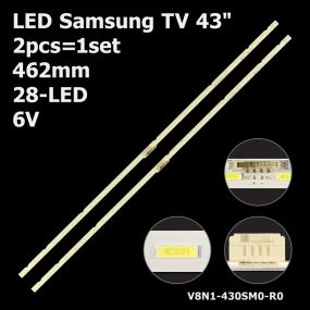 LED підсвітка Samsung TV 43" 462mm AOT-43-NU7100F-2X28-3030C UE43NU7100U BN44-00947A 1шт. Світлодіод 7х2 мм