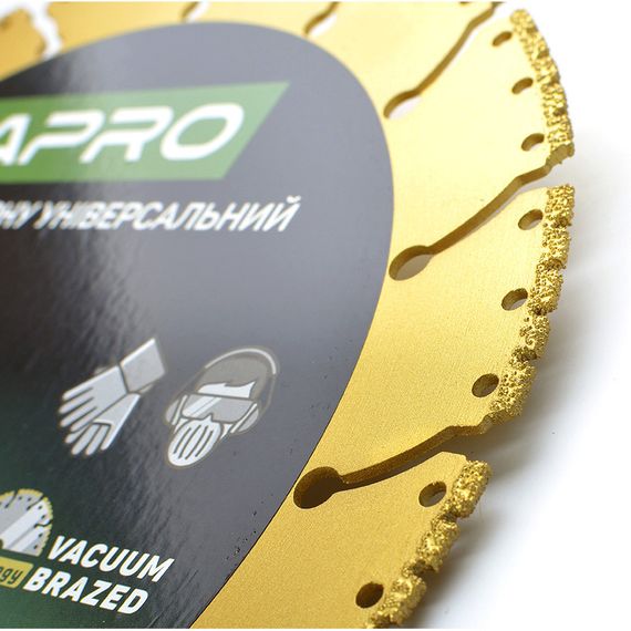 Диск для бетону універсальний 230х22.2х2.5мм PRO (вакуумне зварювання, перфорований сегмент) APRO 8307421 | Зображення 4