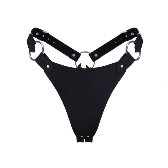 Трусики з натуральної шкіри Feral Feelings - String Bikini Black