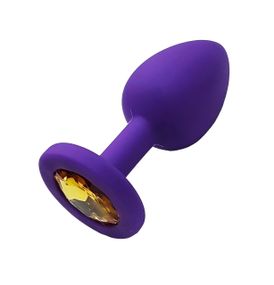 Силиконовая анальная пробка с кристаллом SKN KSIL-14S ( размер S ) sexstyle