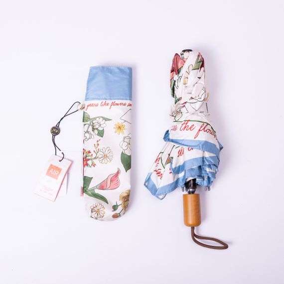 Парасолька механічна елегантна з принтом міцна надійна з поліестеру діаметр 99 см Синій HP-23-15BL | Зображення 1