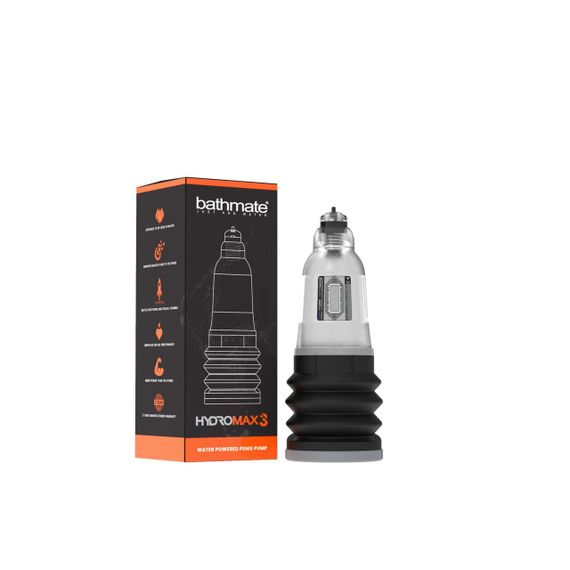Гідропомпа Bathmate Hydromax 3 Clear, для члена довжиною до 7,5 см, діаметр до 4,5 см Sex Aura | Зображення 1