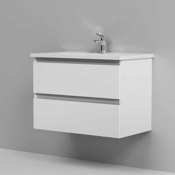 Тумба підвісна AM.PM X - Joy 80 см білий глянець з умивальником (M85-FHX0802-WC0802WG38) | Зображення 6