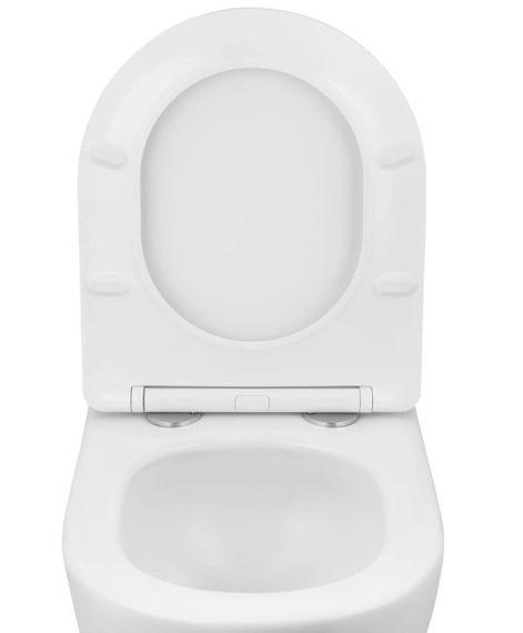 Унітаз підвісний безобідковий Kroner Harz WHI483632 TORNADO з сидінням (KH483632WHIT) (CV032967) | Зображення 8