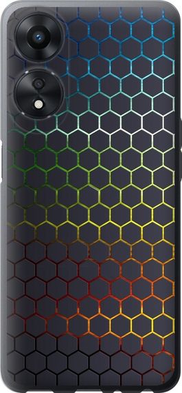 Чехол на Oppo A78 5G Переливающиеся соты "498u-3169-17620"