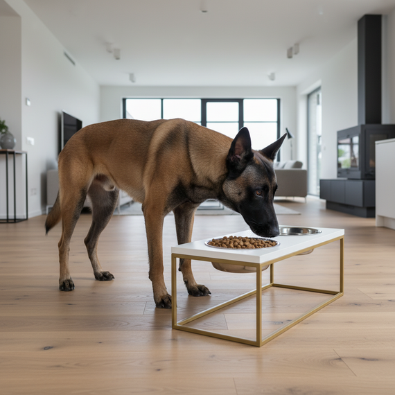 Миски на подставке для больших собак Hollky Base XL20 (2 × 1,8 л) BXL20-522620-GLWH | Зображення 1