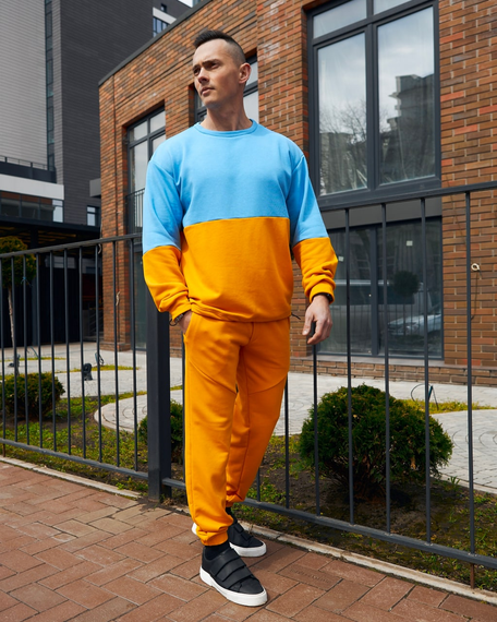 Костюм патриот свитшот Желто-синий S XL | Зображення 5