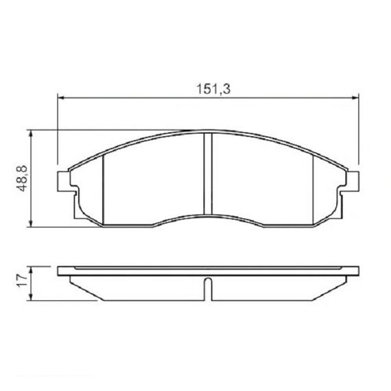 Тормозные колодки Bosch дисковые передние HYUNDAI Elantra 1.6,1.8i/MITSUBISHI L 200 2. 0986424340