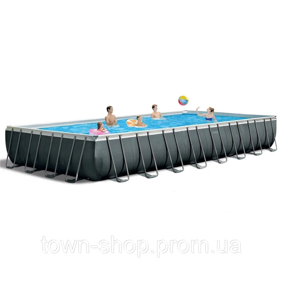 Бассейн каркасный "PREMIUM POOL" INTEX 26378 фильтр-насос, лестница, подстилка, тент | Зображення 1